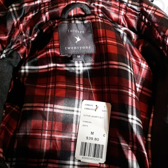 Forever twenty one medium hooded coat - Picture 2 of 2